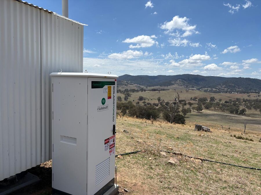 SolarStore50 installed on a rural NSW property