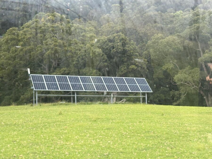 Ground mount solar array on NSW farm paddock