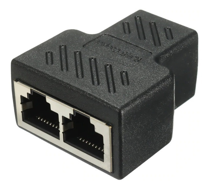 RJ45-splitter 1xRJ45 male/15cm cable/2xRJ45 female