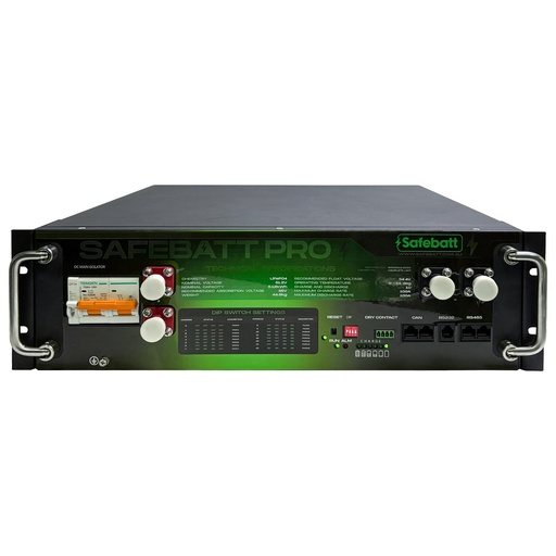 [SBP512100] SafeBatt Pro 51.2vV 100Ah - Builtin Fire Suppression